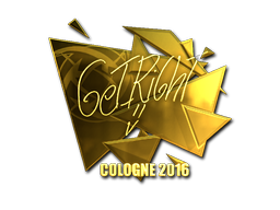 Aufkleber | GeT_RiGhT (Gold) | Köln 2016