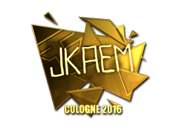 Adesivo | jkaem (Dourado) | Colônia 2016