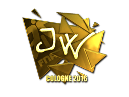 Adesivo | JW (Dourado) | Colônia 2016