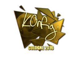 Samolepka | k0nfig (zlatá) | ESL Cologne 2016