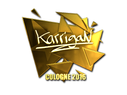 Aufkleber | karrigan (Gold) | Köln 2016