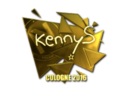Adesivo | kennyS (Dourado) | Colônia 2016