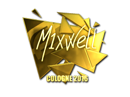 Samolepka | mixwell (zlatá) | ESL Cologne 2016