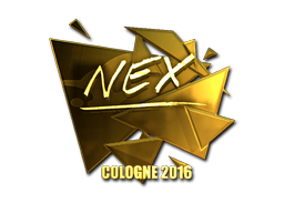 Klistremerke | nex (gull) | Cologne 2016