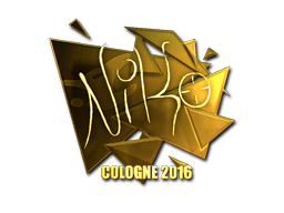 Klistermärke | NiKo (Guld) | Cologne 2016