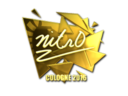 Aufkleber | nitr0 (Gold) | Köln 2016