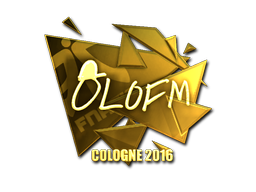 Klistermærke | olofmeister (Guld) | Cologne 2016