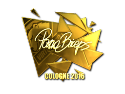 Наклейка | pashaBiceps (золотая) | Кёльн-2016