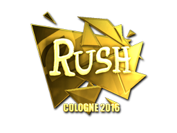 Samolepka | RUSH (zlatá) | ESL Cologne 2016