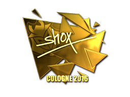 Adesivo | shox (Dourado) | Colônia 2016