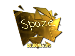 Klistermærke | spaze (Guld) | Cologne 2016