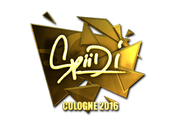 Samolepka | Spiidi (zlatá) | ESL Cologne 2016
