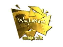 Aufkleber | wayLander (Gold) | Köln 2016