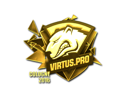 Наклейка | Virtus.Pro (золотая) | Кёльн-2016