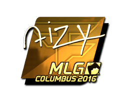 Klistermærke | aizy (Guld) | MLG Columbus 2016
