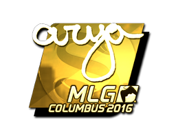 Наліпка | arya (золота) | MLG Columbus 2016