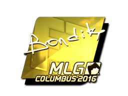 Стикер | bondik (златен) | MLG Columbus 2016