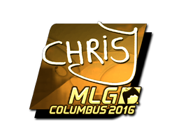Klistermærke | chrisJ (Guld) | MLG Columbus 2016
