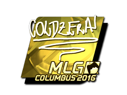Adesivo | coldzera (Dourado) | MLG Columbus 2016