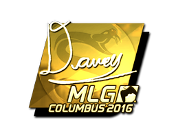 Αυτοκόλλητο | DAVEY (Χρυσό) | MLG Columbus 2016