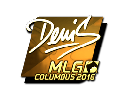 Klistermärke | denis (Guld) | MLG Columbus 2016