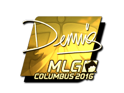 Наліпка | dennis (золота) | MLG Columbus 2016
