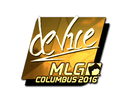 Samolepka | device (zlatá) | MLG Columbus 2016