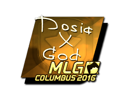 Klistermærke | Dosia (Guld) | MLG Columbus 2016