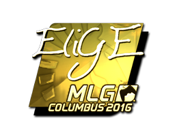 Наклейка | EliGE (золотая) | Колумбус-2016