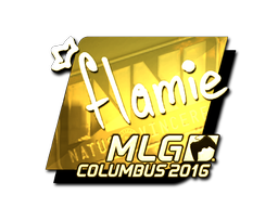 Стикер | flamie (златен) | MLG Columbus 2016