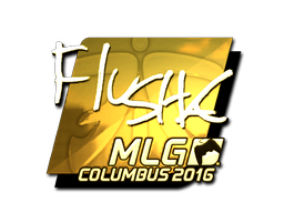 Klistermærke | flusha (Guld) | MLG Columbus 2016