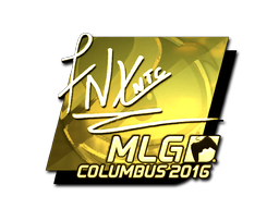 Adesivo | fnx (Dourado) | MLG Columbus 2016