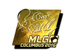 Klistermærke | f0rest (Guld) | MLG Columbus 2016