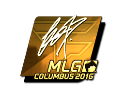 Klistermärke | fox (Guld) | MLG Columbus 2016