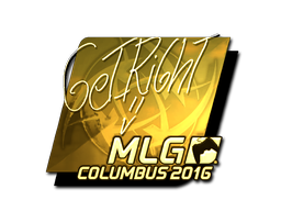 Aufkleber | GeT_RiGhT (Gold) | MLG Columbus 2016