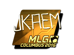Наліпка | jkaem (золота) | MLG Columbus 2016