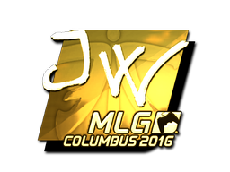 Sticker | JW (Goud) | MLG Columbus 2016