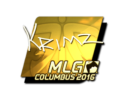 Наліпка | KRIMZ (золота) | MLG Columbus 2016
