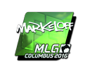 Наклейка: markeloff (металлическая) | Колумбус 2016