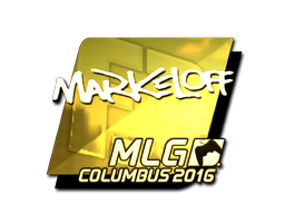 Adesivo | markeloff (Dourado) | MLG Columbus 2016