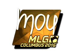Наклейка | mou (золотая) | Колумбус-2016