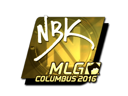 Adesivo | NBK- (Dourado) | MLG Columbus 2016
