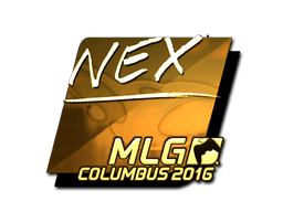 Pegatina | nex (dorada) | MLG Columbus 2016