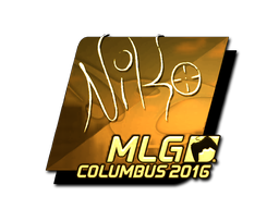 Adesivo | NiKo (Dourado) | MLG Columbus 2016