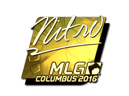 Klistermærke | nitr0 (Guld) | MLG Columbus 2016