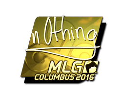 Autocolante | n0thing (Gold) | MLG Columbus 2016
