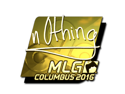 Αυτοκόλλητο | n0thing (Χρυσό) | MLG Columbus 2016