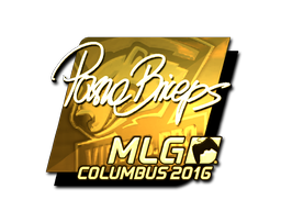 Наліпка | pashaBiceps (золота) | MLG Columbus 2016