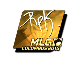 Klistermærke | RpK (Guld) | MLG Columbus 2016