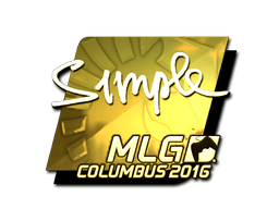 Samolepka | s1mple (zlatá) | MLG Columbus 2016